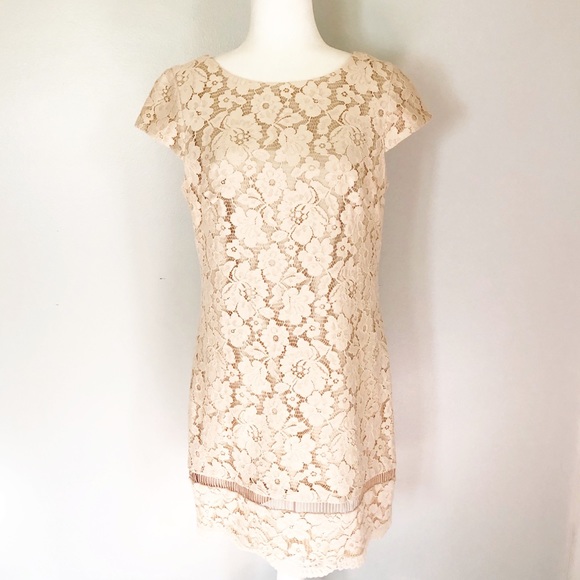 Vince Camuto Dresses & Skirts - Vince Camuto Pink Lace Shift Dress